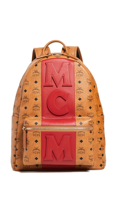 Mcm Stark Stripe Visetos Backpack In Bk