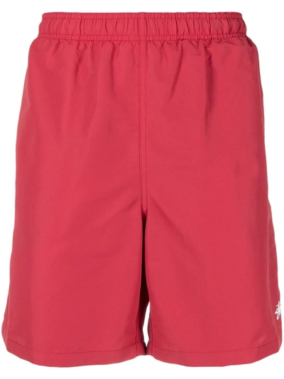 Stussy Stüssy Elastic Waist Water Shorts In Red