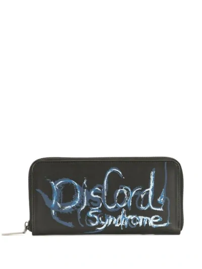 Discord Yohji Yamamoto Graffiti Print Wallet In Black