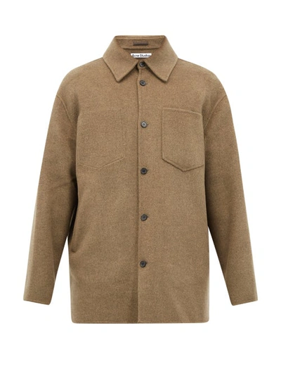 Acne Studios Patch-pocket Wool-flannel Overshirt In Wool Shirt Jacket