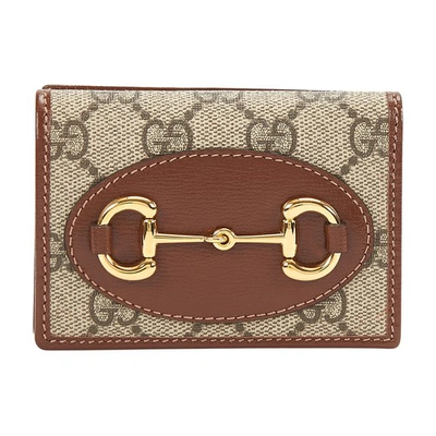 Gucci Horsebit 1955 Wallet In Beige Brown Sugar