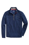 Vineyard Vines Sankaty Half Zip Performance Pullover In Blue Depth