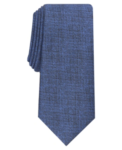 Alfani Men's Solid Slim Tie, Created For Macy's In Navy