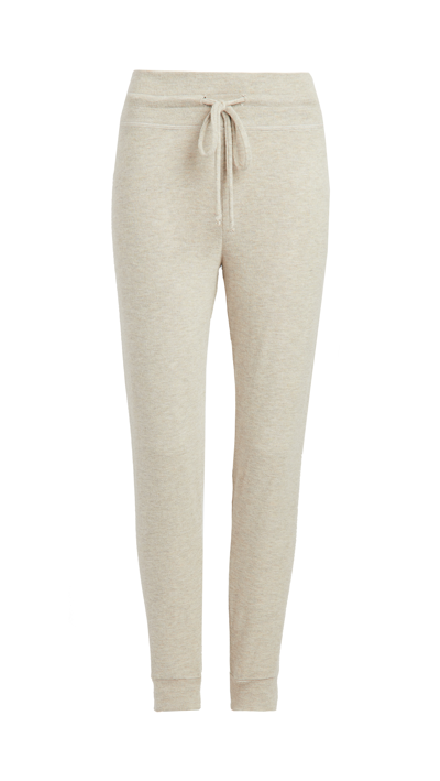 Beyond Yoga Brushed Up Lounge Around' Elastic Waist Crop Jogger Pants In Oatmeal Heather