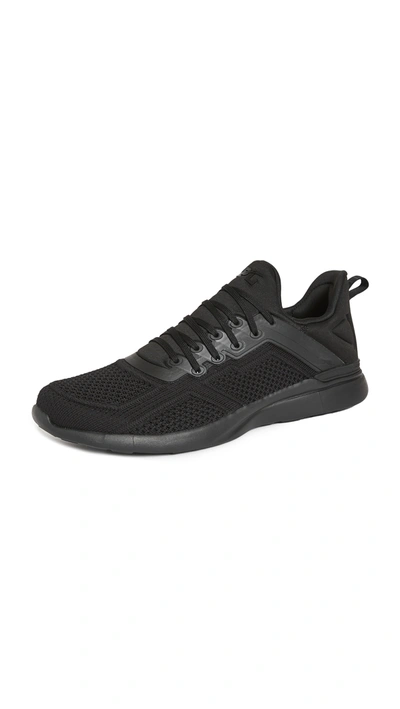 Apl Athletic Propulsion Labs Techloom Tracer Knit Training Shoe In White/ Navy