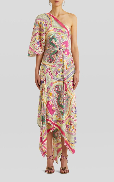 Etro Women's Printed Crepe One-shoulder Maxi Dress In Multi