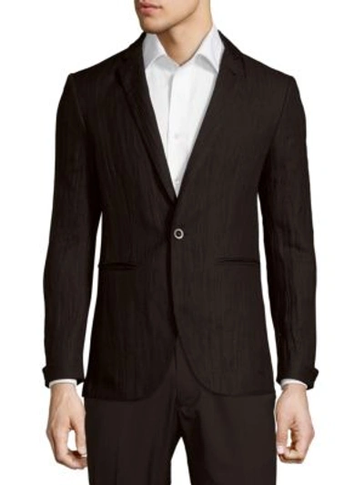 John Varvatos Slim-fit Notch Blazer In Black