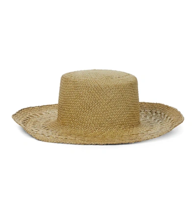 Saint Laurent Honolulu Panama Straw Hat In 褐色