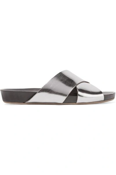 Atp Atelier Doris Metallic Leather Slides