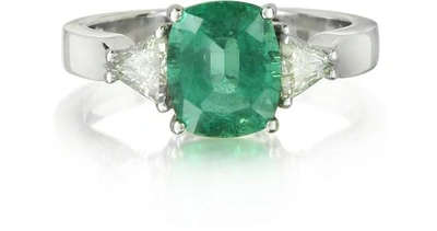 Gucci Rings Emerald And Diamond White Gold Ring In Vert