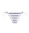 Heidi Klein Core Tie-side Striped Bikini Bottoms In Nautical (white)