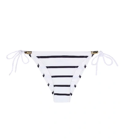 Heidi Klein Core Tie-side Striped Bikini Bottoms In Nautical (white)