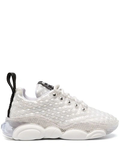 Moschino Teddy Double Bubble Sneakers In White