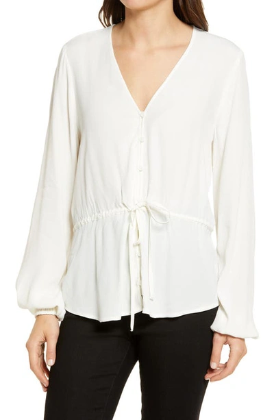 Chelsea28 Tie Waist Blouse In Ivory