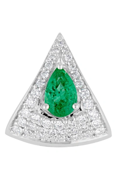 Hueb Mirage Diamond & Emerald Earrings In White Gold