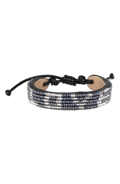 Ubuntu Life Love Beaded Woven Bracelet In Gunmetal