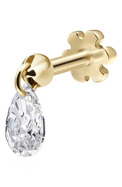 Maria Tash Diamond Single Stud Earring In Yellow Gold