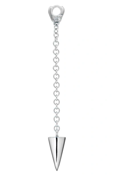 Maria Tash Spike & Handcuff Pendulum Earring Charm In White Gold