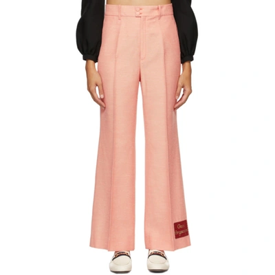 Gucci Pink ' Orgasmique' Wide Trousers In 5260 Pink