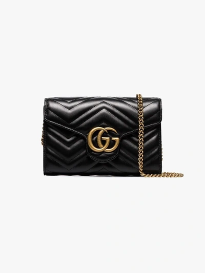 Gucci Mini 'gg Marmont' Umhängetasche In Black