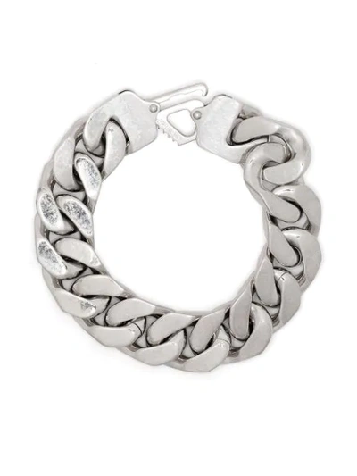 Off-white Curb Chain Bracelet In Silver