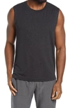 Alo Yoga The Triumph Sleeveless T-shirt In Black Heather/heather
