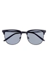 Quay X Arod 55mm Evasive Polarized Sunglasses In Matte Black/ Smoke