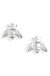 Set & Stones Beatriz Bee Stud Earrings In Silver