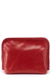 Hobo Beauty Leather Cosmetics Case In Brick