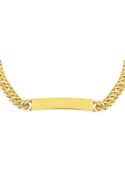 Adinas Jewels Hollow Cuban Chain Choker In Gold