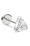 Maria Tash Diamond Triangle Single Stud Earring In White Gold