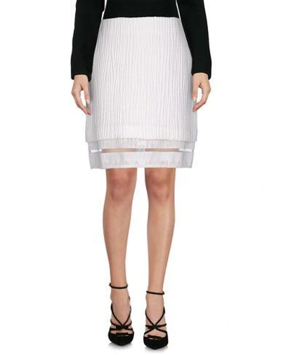 Msgm Knee Length Skirt In White