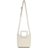 Staud Shirley Mini Snake-effect Leather Shoulder Bag In Coconut Cream