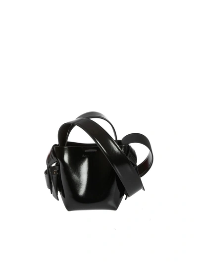 Acne Studios Musubi Micro Bag In Shiny Black