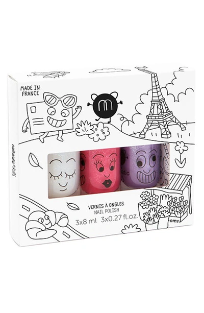 Nailmatic Kids' Water-based Nail Polish Set In Transparent Purple