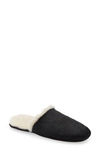 Freda Salvador James Genuine Calf Hair & Genuine Shearling Slipper In Black Calf Hair