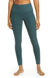 Zella Restore Soft Pocket Leggings In Teal Titanic