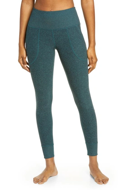 Zella Restore Soft Pocket Leggings In Teal Titanic