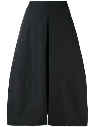 Jil Sander Davis Silk Faille Culottes In Black