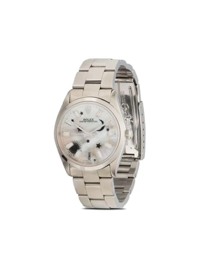 Jacquie Aiche  Customised Rolex Oyster Perpetual 40mm In Silver