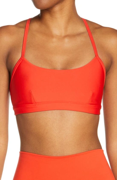 Alo Yoga Intrigue Sports Bra In Cherry