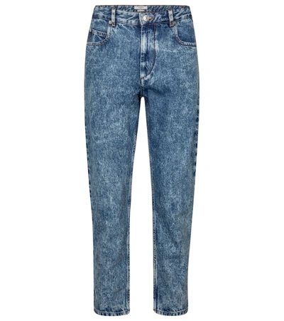 Isabel Marant Étoile Neasr High-rise Slim-straight Jeans In Mid Denim