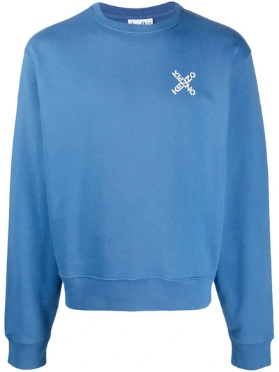 Kenzo Sweatshirt - Light Blue w. Logos » Fast and Cheap Shipping