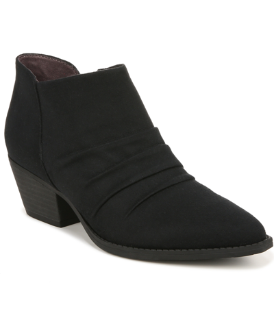 Lifestride Reba Booties In Black Microsuede