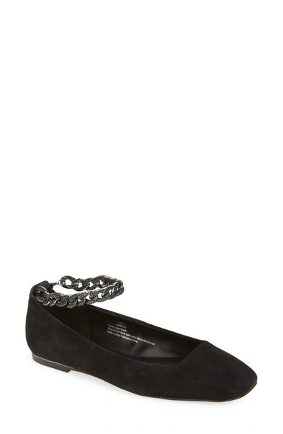 Karl Lagerfeld Zanna Flats Women's Shoes In Black Suede
