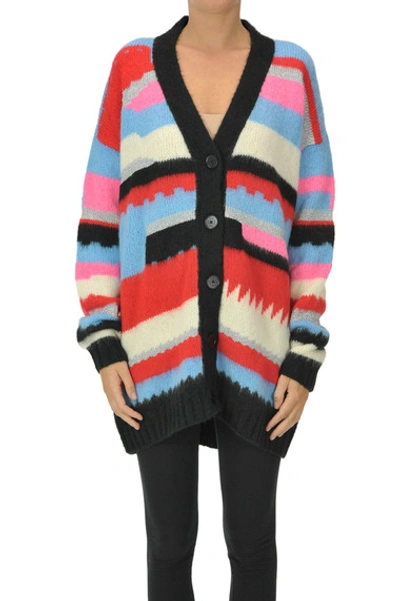 Msgm Multicoloured Oversized Cardigan