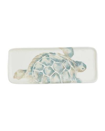 Vietri Tartaruga Narrow Rectangular Tray In Blue