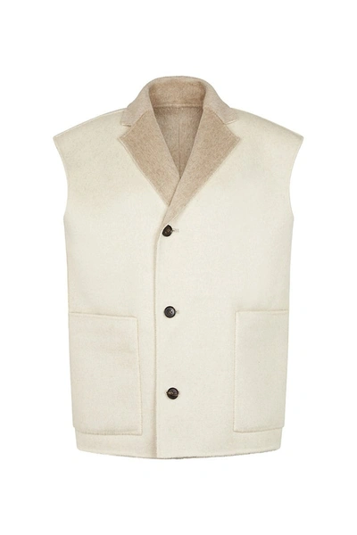 Alicia Audrey The Gilet White & Beige