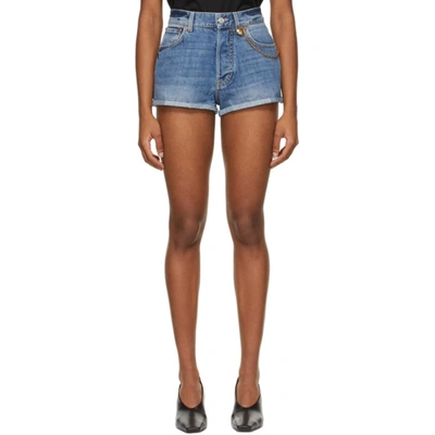 Givenchy Chain-link Detail Denim Shorts In 420-medium