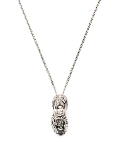 Balenciaga Mini Track Necklace In Silver